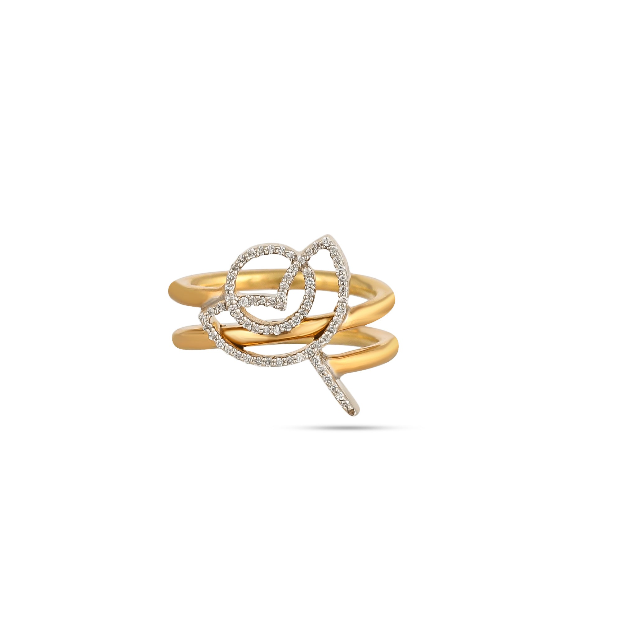 NYRAH ROSE COIL RING (GOLD)