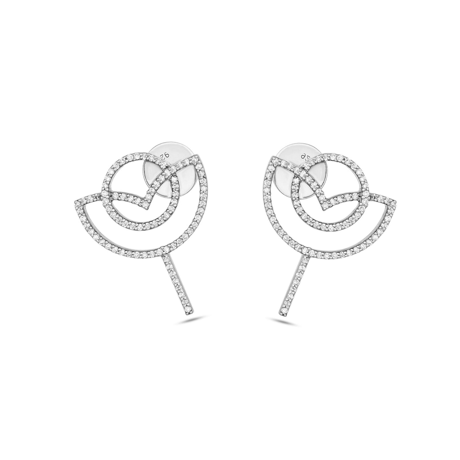 NYRAH ROSE STUDS (SILVER)
