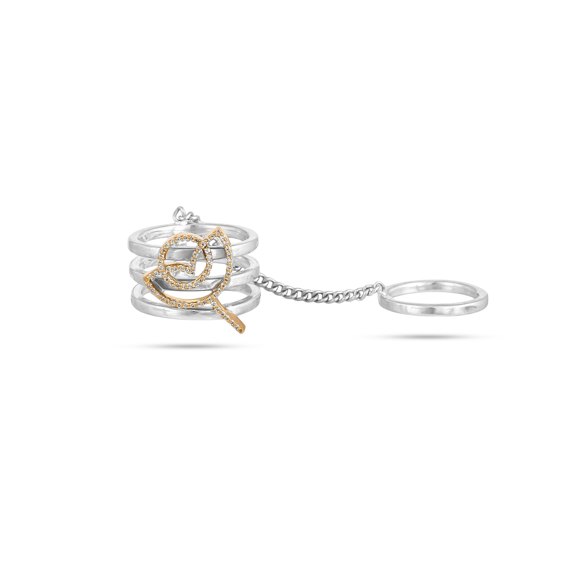 NYRAH ROSE DOUBLE RING (SILVER)