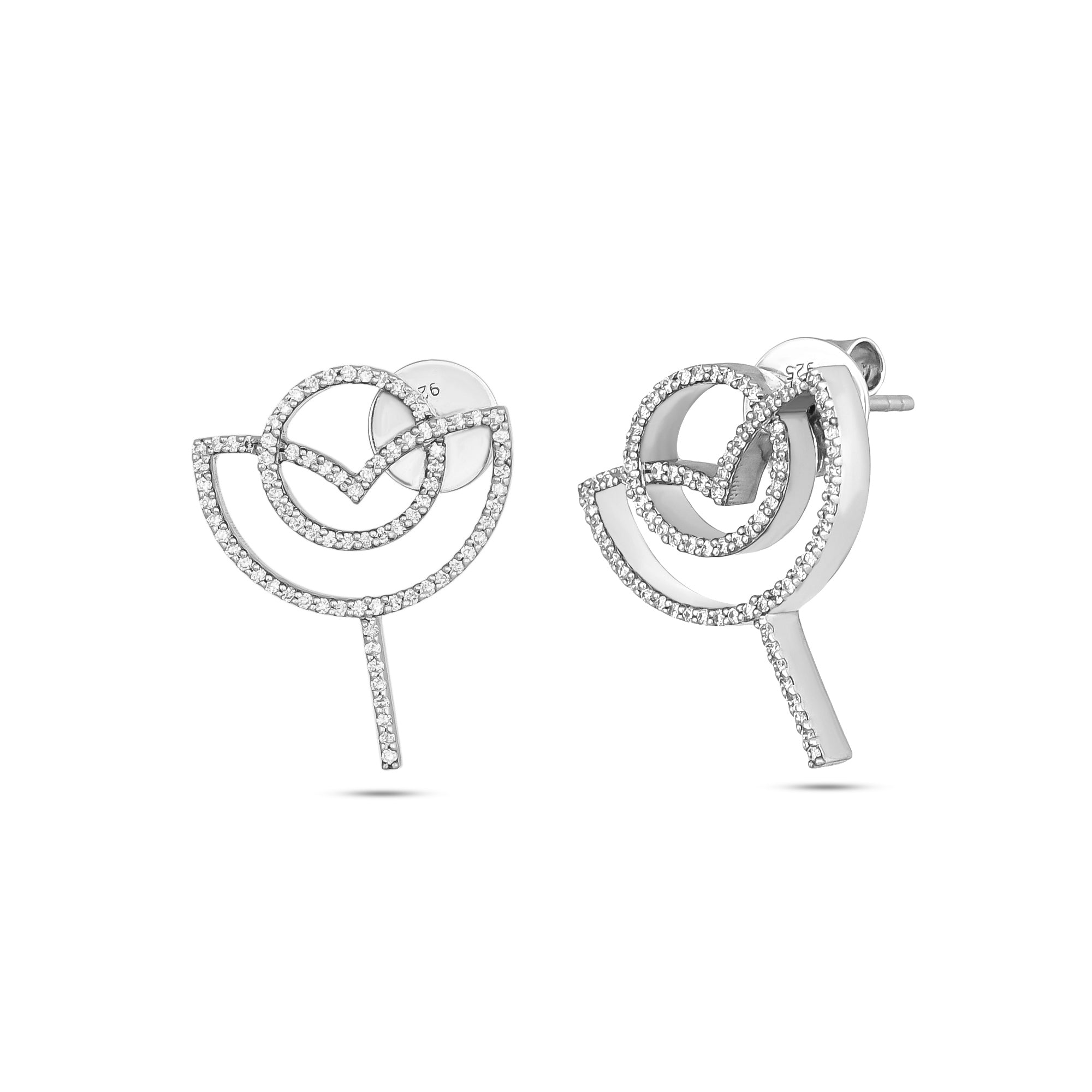 NYRAH ROSE STUDS (SILVER)